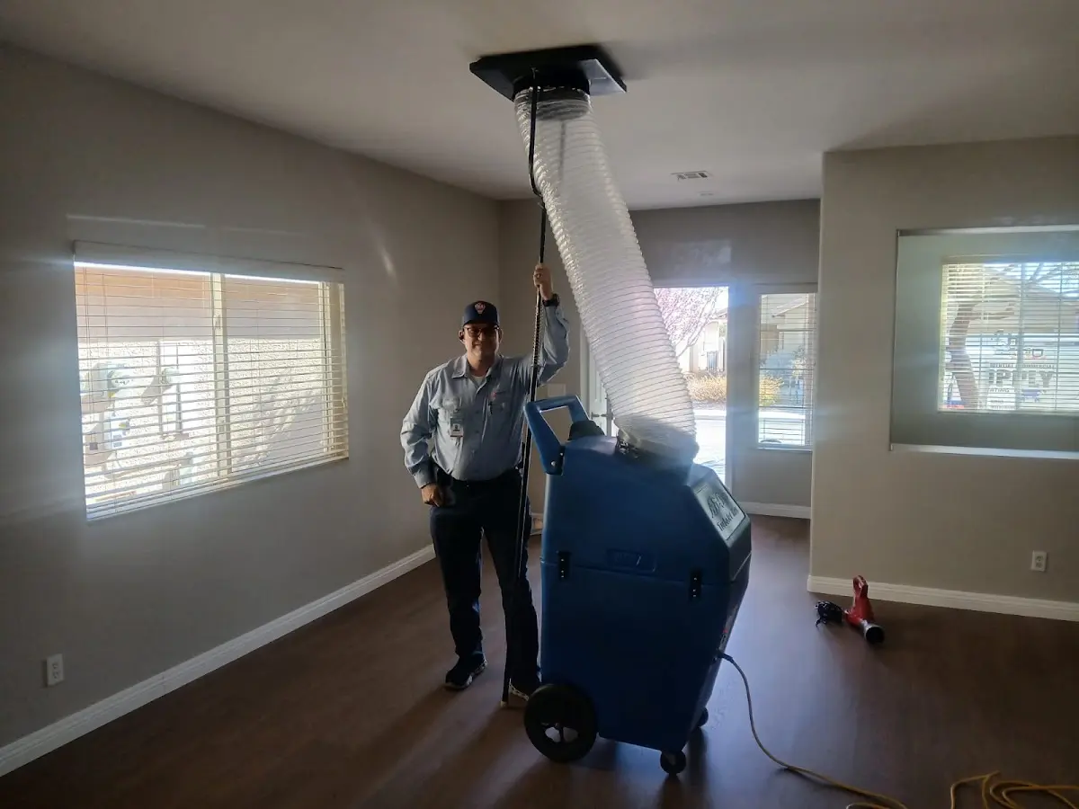 Professional Dryer Vent Cleaning work inside a Hope Mills home